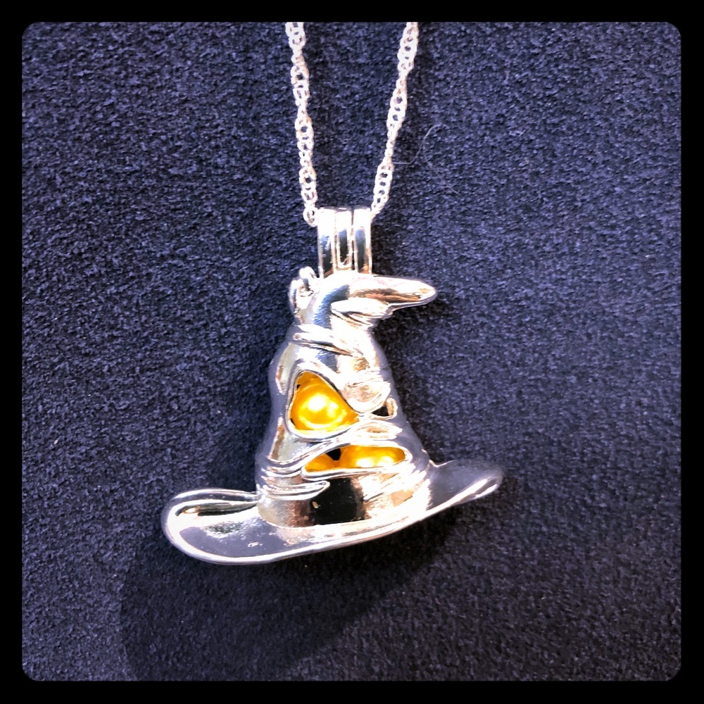 SALE! Harry Potter sorting hat pearl cage necklace